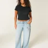 Lavtaljede baggy jeans i distressed look Lavtaljede baggy jeans i distressed look