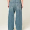 Lavtaljede baggy jeans i medium vask Lavtaljede baggy jeans i medium vask