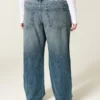 Lavtaljede baggy jeans i medium vask Lavtaljede baggy jeans i medium vask