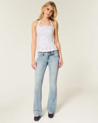 Lavtaljede bootcut-jeans