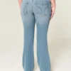 Lavtaljede bootcut-jeans i medium vask