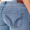 Lavtaljede bootcut-jeans i medium vask Lavtaljede bootcut-jeans i medium vask