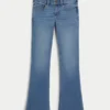 Lavtaljede bootcut-jeans i medium vask Lavtaljede bootcut-jeans i medium vask