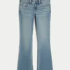 Lavtaljede bootcut-jeans i medium vask
