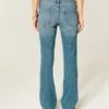 Lavtaljede bootcut-jeans med medium vask og nitter Lavtaljede bootcut-jeans med medium vask og nitter