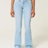 Lavtaljede bootcut-jeans med stjernebroderi Lavtaljede bootcut-jeans med stjernebroderi