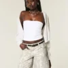Lavtaljede camouflage-baggy-shorts