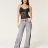 Lavtaljede grå baggy jeans Lavtaljede grå baggy jeans