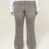 Lavtaljede grå bootcut-jeans