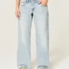 Lavtaljede, lysvaskede baggy jeans Lavtaljede, lysvaskede baggy jeans