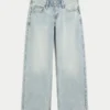 Lavtaljede, lysvaskede baggy jeans Lavtaljede, lysvaskede baggy jeans