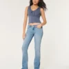 Lavtaljede, lysvaskede bootcut-jeans Lavtaljede, lysvaskede bootcut-jeans