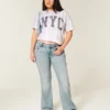 Lavtaljede, lysvaskede bootcut-jeans Lavtaljede, lysvaskede bootcut-jeans