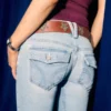 Lavtaljede, lysvaskede bootcut-jeans Lavtaljede, lysvaskede bootcut-jeans