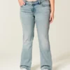 Lavtaljede, lysvaskede bootcut-jeans Lavtaljede, lysvaskede bootcut-jeans