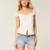 Lavtaljede, lysvaskede denimshorts Lavtaljede, lysvaskede denimshorts