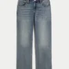 Lavtaljede, mediumvaskede, afslappede jeans med lige ben Lavtaljede, mediumvaskede, afslappede jeans med lige ben