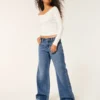 Lavtaljede, mørkvaskede baggy jeans Lavtaljede, mørkvaskede baggy jeans