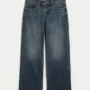 Lavtaljede, mørkvaskede baggy jeans Lavtaljede, mørkvaskede baggy jeans