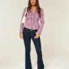 Lavtaljede mørkvaskede bootcut-jeans Lavtaljede mørkvaskede bootcut-jeans
