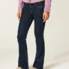 Lavtaljede mørkvaskede bootcut-jeans Lavtaljede mørkvaskede bootcut-jeans