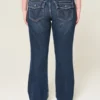 Lavtaljede mørkvaskede bootcut-jeans Lavtaljede mørkvaskede bootcut-jeans