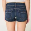 Lavtaljede mørkvaskede denimshorts Lavtaljede mørkvaskede denimshorts