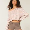 Lavtaljede poplin-shorts