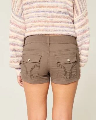 Lavtaljede poplin-shorts