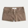 Lavtaljede poplin-shorts