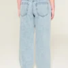 Lavtaljede, revne, lysvaskede baggy jeans Lavtaljede, revne, lysvaskede baggy jeans