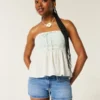 Lavtaljede shorts i mediumvasket denim Lavtaljede shorts i mediumvasket denim