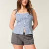 Lavtaljede twill-shorts