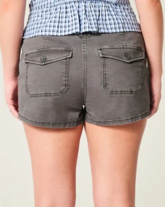 Lavtaljede twill-shorts