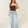 Lavtaljede Y2K-baggy jeans i lys vask Lavtaljede Y2K-baggy jeans i lys vask