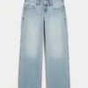 Lavtaljede Y2K-baggy jeans i lys vask Lavtaljede Y2K-baggy jeans i lys vask