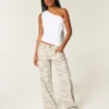 Lavtaljede Y2K Camo Baggy Jeans