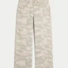 Lavtaljede Y2K Camo Baggy Jeans