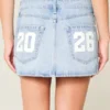 Lavtaljet Class of ’26 denim miniskort Lavtaljet Class of ’26 denim miniskort