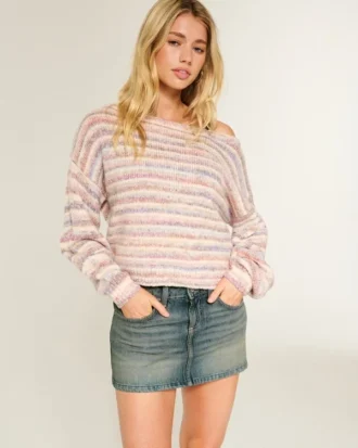Lavtaljet denim miniskirt