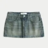 Lavtaljet denim miniskirt Lavtaljet denim miniskirt