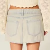 Lavtaljet denim miniskort Lavtaljet denim miniskort