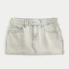 Lavtaljet denim miniskort Lavtaljet denim miniskort
