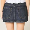 Lavtaljet denim miniskort Lavtaljet denim miniskort