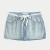 Lavtaljet denimminiskirt med snøre Lavtaljet denimminiskirt med snøre