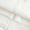 Lavtaljet hvid denim miniskort Lavtaljet hvid denim miniskort