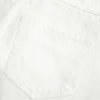 Lavtaljet hvid denim miniskort Lavtaljet hvid denim miniskort