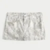 Lavtaljet mini-skort i camouflagetwill Lavtaljet mini-skort i camouflagetwill