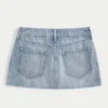 Lavtaljet mini-skort i denim med stjernebroderi Lavtaljet mini-skort i denim med stjernebroderi