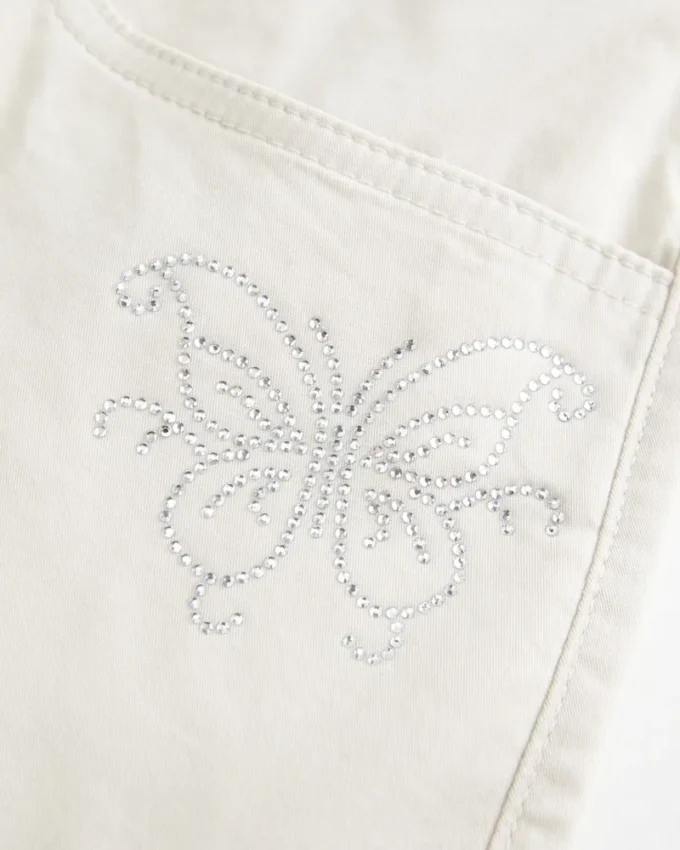 Lavtaljet Shine Butterfly Twill Mini Skort Lavtaljet Shine Butterfly Twill Mini Skort